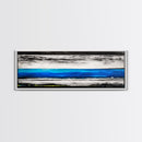 Wild Waves, Ocean Art Print, Coastal Home Decor, Abstract Seascape Painting, Nautical Living Room Art, Beach House Style, Framed Canvas Print