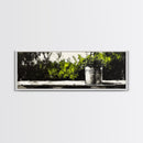 Potted Plant, Botanical Wall Art, Greenery Decor, Modern Minimalist Painting, Nature Inspired Home, Kitchen Wall Print, Canvas Print