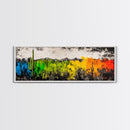 Desert Cactus, Colorful Southwest Art, Boho Wall Decor, Rustic Western Style, Abstract Painting, Framed Canvas Print, Living Room Wall Art