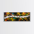 Abstract Chaos, Colorful Expressionism, Modern Wall Art, Framed Canvas Print, Bold Statement Piece, Office Decor