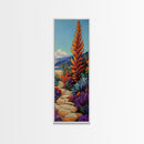 Vibrant Desert, Garden, Path — Canvas Print with bold autumn florals and pathway, ideal Fall Entryway Art or Living Room Wall Decor, boho style