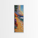Palm Beach, Sunset, Tropical Escape Canvas Print, Coastal Bedroom Wall Art, Bold Ocean Painting, Colorful Seaside Decor