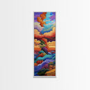 Tropical Cloud, Island, Nature - Canvas Print vibrant ocean decor, sunset wave art, island fantasy painting, bedroom wall art, boho style