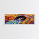 Hidden Treasure Cave, Ocean Fantasy Art, Canvas Print, Bold Coastal Decor, Colorful Kids Room Wall Art, Surreal Beach Style