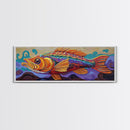 Tropical Fish Painting, Vibrant Ocean Life, Canvas Print, Coastal Kitchen Wall Art, Underwater Theme Decor, Boho Beach Art