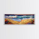 Coastal Wave Art, Beach Shore, Ocean Spray, Sunset Sea Framed Canvas Print, Living Room Wall Art, Modern Tropical Decor