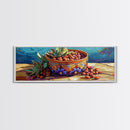 Succulent Bowl, Kitchen Decor, Colorful Talavera, Canvas Print, Mexican Pottery Art, Rustic Kitchen Wall Art, Vibrant Boho Style