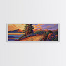 Sunset Trail, Mountain Path, Vibrant Nature, Canvas Print, Colorful Landscape Art, Rustic Home Decor, Fall Living Room Wall Art