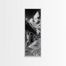 Western Saloon, Rustic Storefront, Desert Vibes, Black and White Photography, Framed Canvas Print, Man Cave Art, Americana Wall Style