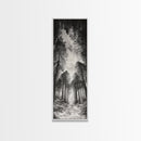 Pine Forest, Nature Path, Tree Canopy, Tranquil Woods, Canvas Print, Forest Wall Art, Minimalist Nature Decor, Meditation Room Artwork