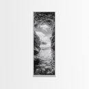 Sea Cave View, Ocean Opening, Rugged Rock Passage, Framed Canvas Print, Coastal Wall Art, Adventure Decor, Modern Rustic Style