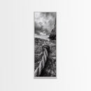 Nautical Rope, Coastal Texture, Ocean Cliff Mood, Seaside Minimal, Framed Canvas Print, Nautical Wall Art, Modern Rustic Bathroom Decor