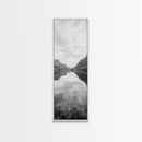 Mountain Lake, Glassy Water, Serene Reflection, Canvas Print, Bedroom Wall Art, Nature Photography, Minimalist Decor, Tranquil Vibe