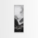 Foggy Coast, Ocean Cliffs, Atmospheric Horizon, Canvas Print, Nature Wall Art, Moody Landscape, Neutral Tones, Hallway or Office Decor