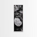 Zen Circle Stone, Forest Texture, Nature Balance, Canvas Print, Rustic Bathroom Decor, Earthy Wall Art, Minimalist Natural Style