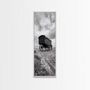 Covered Wagon Trail, Old West Scene, Vintage Rustic Art, Homestead Vibe, Framed Canvas Print, Farmhouse or Office Wall Art, Boho Bedroom
