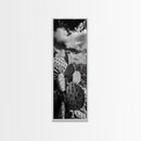 Desert Cactus Closeup, Prickly Pear Focus, Bold Nature Decor, Framed Canvas Print, Southwestern Kitchen Decor, Living Room Art