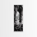 Sea Arch, Coastal Rocks, Ocean Waves, Dramatic Sky, Framed Canvas Print, Coastal Wall Art, Minimalist Beach House Decor, Bedroom Artwork