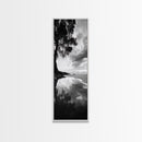 Reflections, Tranquil Shore, Tree Silhouette, Canvas Print, Zen Minimalist Decor, Beach Meditation Space or Spa Wall Art, Minimalist Decor