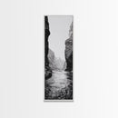Canyon River, Rugged Passage, Rock Formations, Canvas Print, Nature Explorer Decor, Living Room or Cabin Rustic Wall Art, Bathroom Art