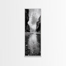 Mountain Valley, Serene Stream, Canyon Light, Framed Canvas Print, Peaceful Nature Scene, Bedroom or Study Minimalist Wall Decor