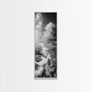 Ocean Shoreline, Coastal Decor, Beach Serenity, Nautical Style, Tranquil Scene, Framed Canvas Print, Bathroom Wall Art, Modern Beach Aesthetic