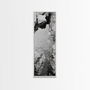 Tidal Pool, Coastal Rock, Still Water, Natural Texture, Framed Canvas Print Earth Tone Decor, Zen Bathroom Art, Modern Minimalist Nature Wall Print
