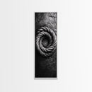 Nautical Rope Closeup, Industrial Texture, Abstract Rustic, Framed Canvas Print, Office Wall Art, Monochrome Art, Modern Nautical Decor