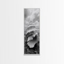 Shell Closeup, Ocean Texture, Natural Spiral, Minimalist Shell, Seashell Photography Framed Canvas Print, Coastal Kitchen Wall Art