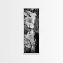 Forest Reflection, Lake Stillness, Tranquil Pines, Nature Calm, Black and White Canvas Print, Bedroom Wall Art, Cabin Vibes