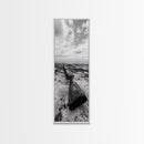 Shotgun Beach, Western Art, Coastal Edge, Canvas Print, Masculine Wall Decor, Cabin Style, Rustic Photography, Dramatic Sky