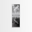 Cloud Reflections, Still Lake, Tranquil Waters, Sky Mirror Canvas Print, Minimalist Living Room Wall Art, Scandinavian Style Decor