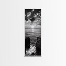 Sunset Ocean, Dramatic Sky, Serene Coastline, Nature Scene, Canvas Print, Minimalist Art, Bedroom Wall Art, Coastal Gallery Decor