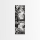 Reflective Forest, Nature Calm, Monochrome Trees, Peaceful Swamp, Framed Canvas Print, Rustic Cabin Decor, Moody Wall Art, Entryway Print
