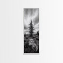 Lone Pine Tree, Forest Mood, Wilderness Art, Framed Canvas Print, Minimalist Wall Decor, Cabin Art, Neutral Fall Tones, Nature Lover Gift