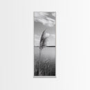 Lakeside Grasses, Windy Waterscape Print, Minimal Nature Art, Calm Landscape Decor, Bathroom or Office Wall Art, Canvas Print