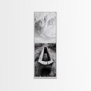 Rustic Trough Scene, Country Minimalist Art, Weathered Landscape Print, Nature Photography, Farmhouse Kitchen Decor, Framed Canvas Print