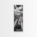 Stone Water Channel, Ancient Pathway Art, Moody Landscape Photography, Historical Wall Decor, Study or Hallway Accent, Canvas Print