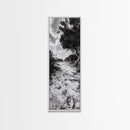 Sandy Trail Path, Coastal Forest Walk, Nature Photography, Framed Canvas Print, Boho Bedroom Wall Art, Minimalist Seaside Home Decor