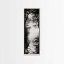 Ocean Pathway, Forest Light, Peaceful Coast, Dreamy Trail, Nature Escape, Framed Canvas Print, Entryway Wall Art, Moody Landscape