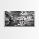 Glacier Wall Reflection, Dramatic Ice Valley Scene, Wilderness Nature Print, Framed Canvas Print, Den Wall Art, Moody Decor