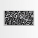 Natural Stone Texture, Dark Rock Pattern, Earthy Wall Background, Canvas Print, Office Wall Art, Modern Industrial Style, Minimalist Style