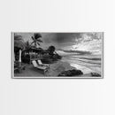 Tropical Beach Sunset, Coastal Retreat Art, Island Vibes, Ocean Paradise Canvas Print, Bedroom Wall Art, Boho Beach House Decor