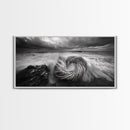 Ocean Rope Coil, Stormy Sea Art, Nautical Wall Decor, Coastal Photography, Canvas Print, Moody Ocean Art, Bathroom Wall Art, Nautical Home Decor