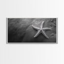 Ocean Starfish, Seashore Calm, Coastal Nature Print, Beach Zen Decor, Framed Canvas Print, Minimalist Bathroom Art, Ocean Wall Piece
