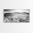 Ocean Surface, Sunlit Water, Sea Ripple, Underwater Light, Canvas Print, Modern Beach Art, Bathroom Wall Decor, Coastal Vibes