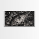 Animal Track Print, Nature Scene, Forest Ground, Autumn Photography, Framed Canvas Print, Rustic Cabin Wall Art, Earth Tone Decor