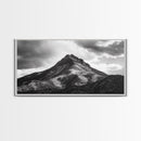 Mountain Peak, Majestic Range, Moody Skies, Canvas Print, Wilderness Wall Art, Cabin Decor, Adventure Style, Nature Inspired Room