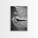 Ocean Wave, Surf Wall Art, Seascape Photography, Framed Canvas Print, Coastal Decor, Beach House Art, Bathroom Wall Art, Minimalist Art