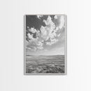 Open Sky, Serene Plains, Summer Day, Canvas Print, minimalist landscape art, farmhouse decor, bedroom wall art, neutral tones